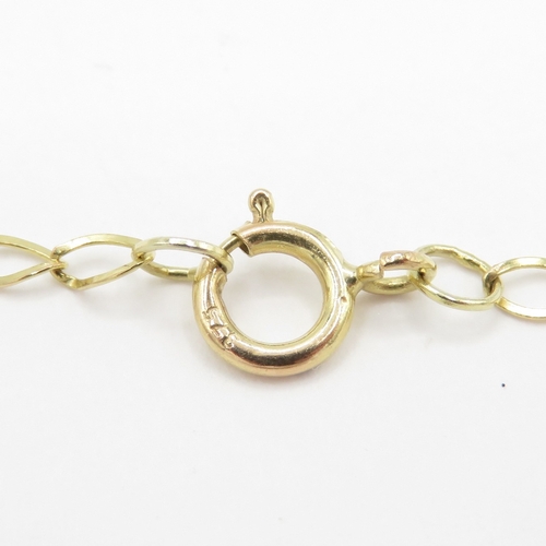 35 - 9ct gold citrine and diamond chunky drop pendant on chain (10g)