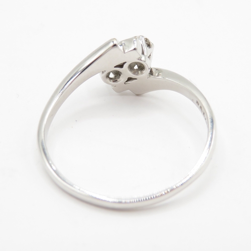 56 - 18ct toi et moi diamond ring (3g) Size Q