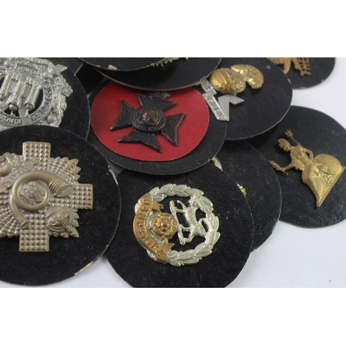 343 - Mounted Military Cap Badges Inc R. Scots Fus, KOSB, HLI, Royal Marines, Etc