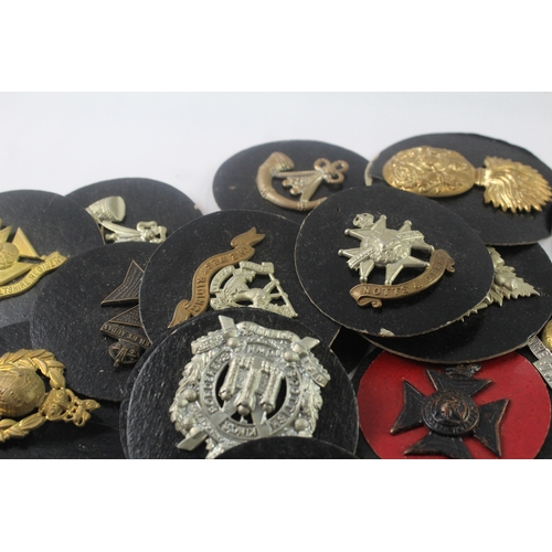 343 - Mounted Military Cap Badges Inc R. Scots Fus, KOSB, HLI, Royal Marines, Etc