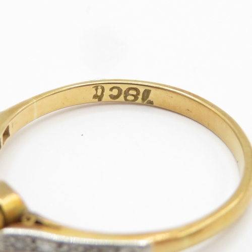 132 - 18ct gold diamond ring (2.1g) Size N