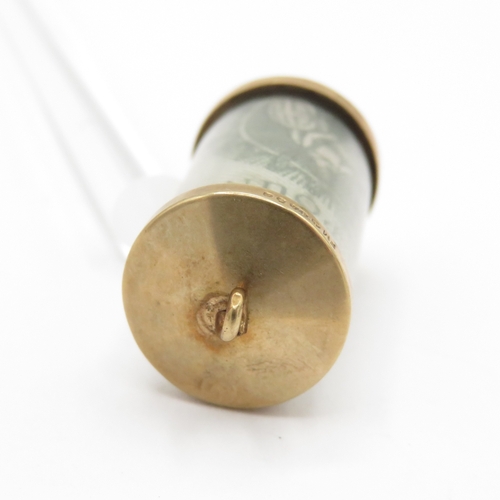 134 - 9ct gold emergency money charm (2.4g)