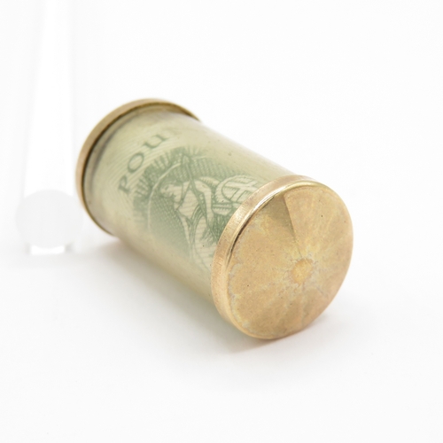 139 - 9ct gold emergency money charm (3.1g)