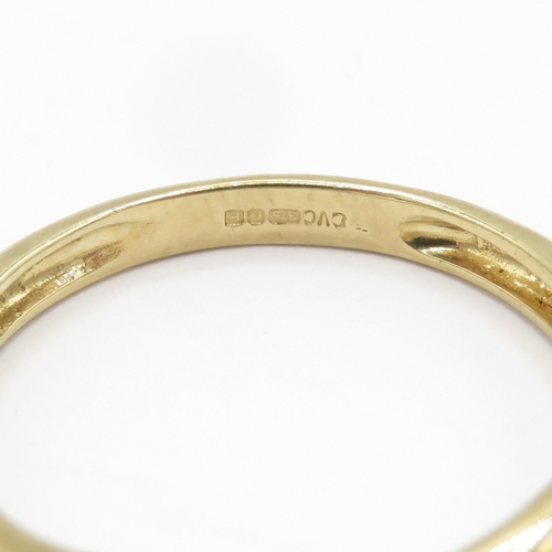 148 - 9ct gold tourmaline solitaire ring  (1.4g) Size K