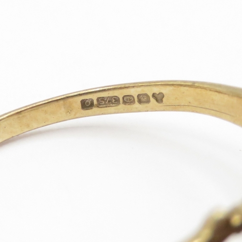 162 - 9ct gold amethyst and quartz cluster ring (1.9g) Size M 1/2