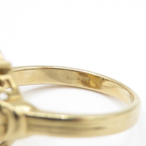 168 - 9ct gold citrine dress ring Size N (6.5g)