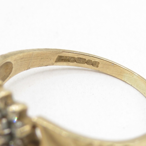 5 - 9ct gold amethyst heart ring  (1.7g) Size L 1/2