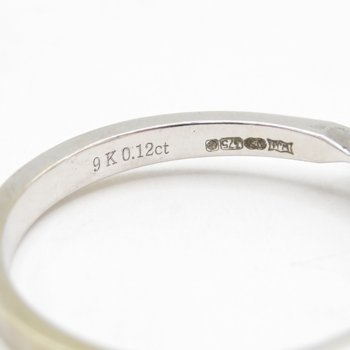 93 - 9ct gold diamond cluster ring  (2.5g) Size Q 1/2