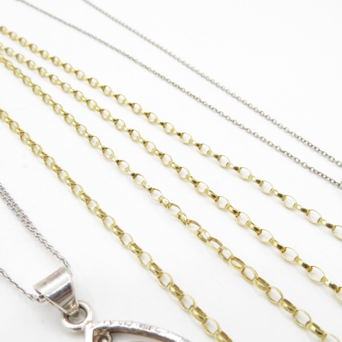 177 - Collection of Sterling Silver Necklaces inc Gemstone - 20.2g