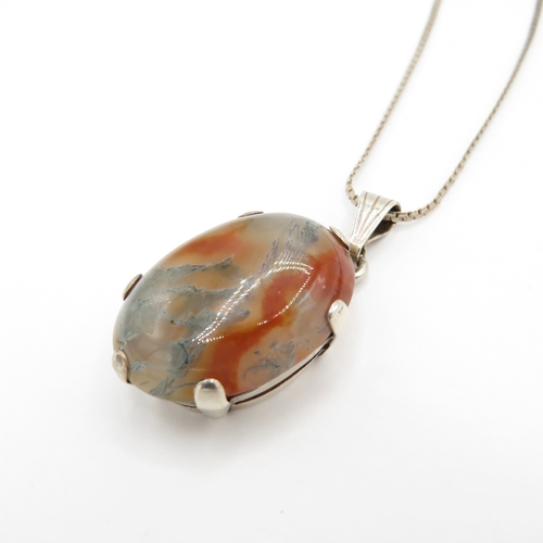 181 - Collection of Sterling Silver Necklaces inc Gemstone - 32.9