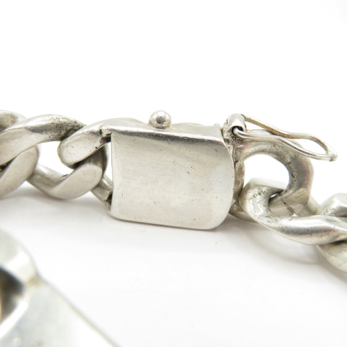 184 - Sterling Silver 925 Identity Bracelet - 53.4g