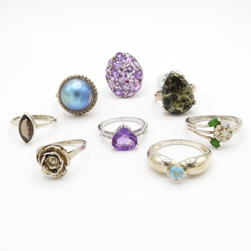 185 - Collection of Sterling Silver 925 Rings - 37g