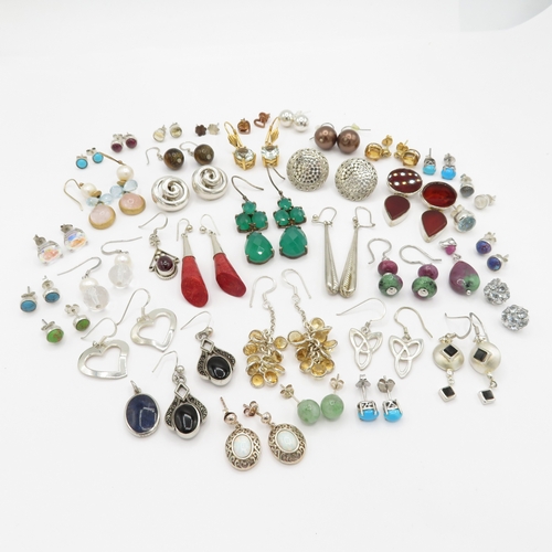 193 - Collection of Sterling Silver Earrings - 139g