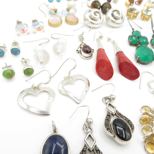 193 - Collection of Sterling Silver Earrings - 139g