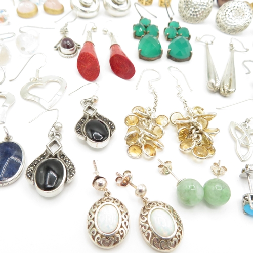 193 - Collection of Sterling Silver Earrings - 139g