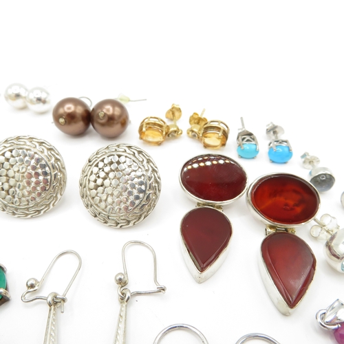 193 - Collection of Sterling Silver Earrings - 139g