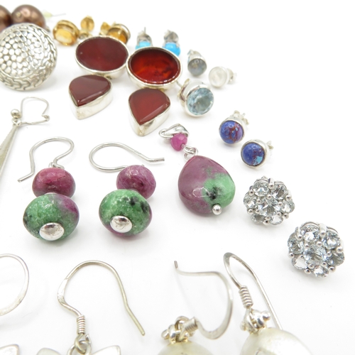 193 - Collection of Sterling Silver Earrings - 139g