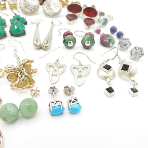 193 - Collection of Sterling Silver Earrings - 139g