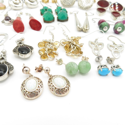 193 - Collection of Sterling Silver Earrings - 139g