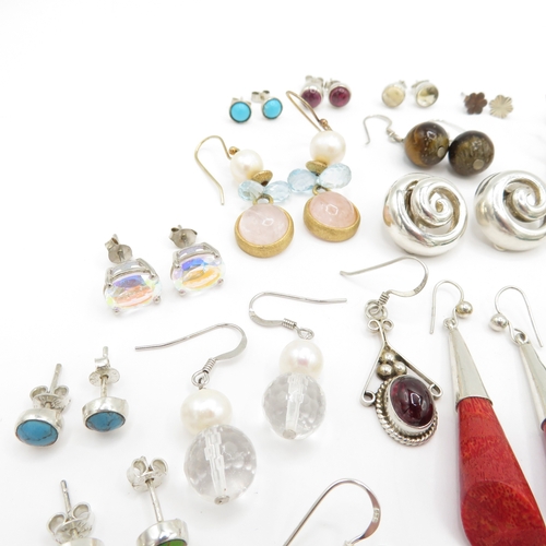 193 - Collection of Sterling Silver Earrings - 139g