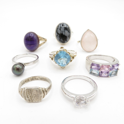 194 - Collection of Sterling Silver 925 Rings - 37g