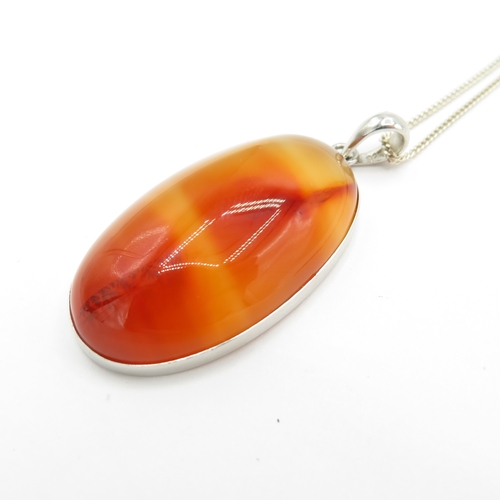 196 - Collection of Sterling Silver Necklaces inc Gemstone - 28.2g