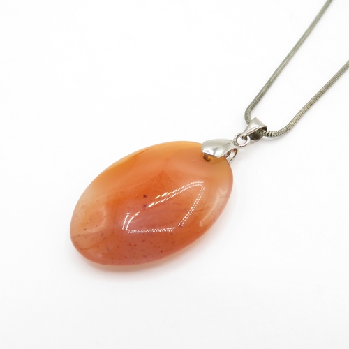 196 - Collection of Sterling Silver Necklaces inc Gemstone - 28.2g