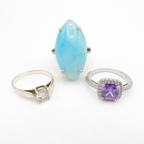 199 - Collection of Sterling Silver 925 Rings - 48.6g