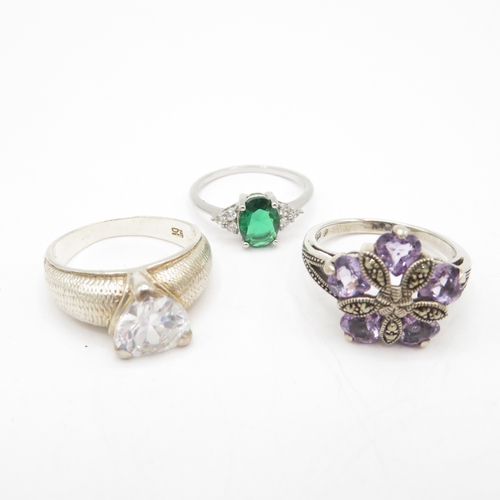 203 - Collection of Sterling Silver 925 Rings - 41g