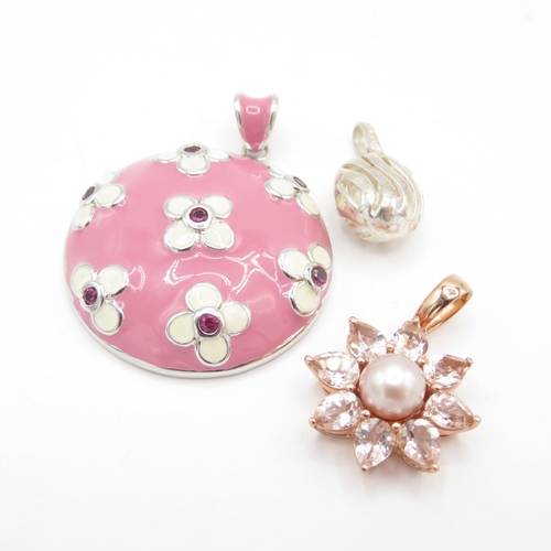 206 - Collection of Sterling Silver 925 Pendants - 64g