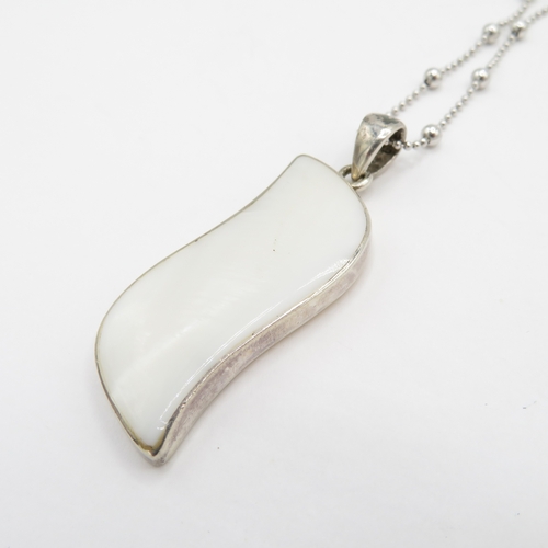 211 - Collection of Sterling Silver Necklaces inc Gemstone - 50g