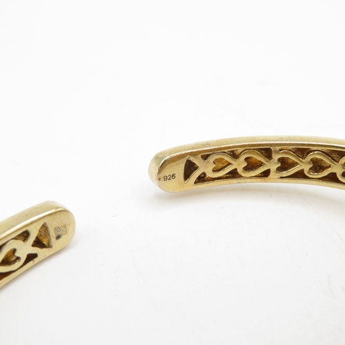 213 - Sterling Silver 925 Gemset Cuff Bangle - 56g