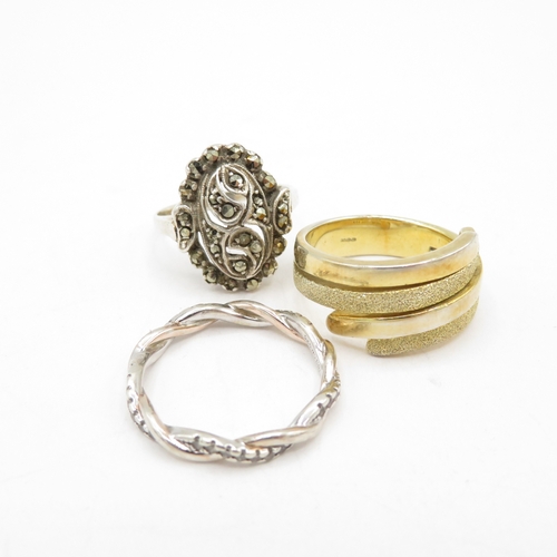 225 - Collection of Sterling Silver 925 Rings - 40.7g