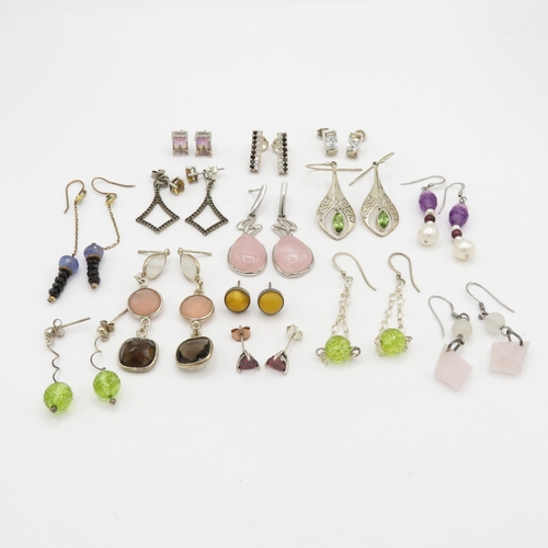 226 - Collection of Sterling Silver Earrings - 46.5g