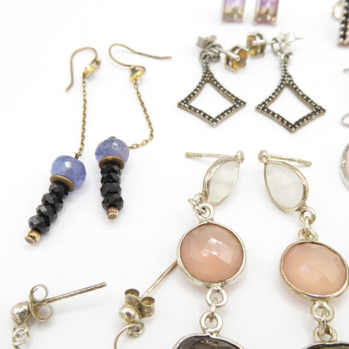 226 - Collection of Sterling Silver Earrings - 46.5g