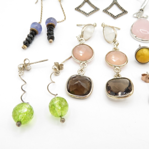 226 - Collection of Sterling Silver Earrings - 46.5g