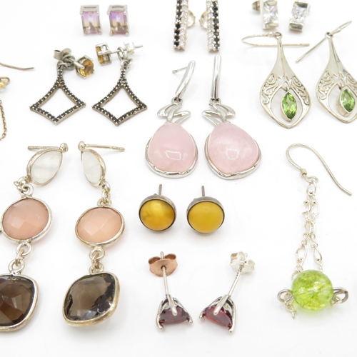 226 - Collection of Sterling Silver Earrings - 46.5g