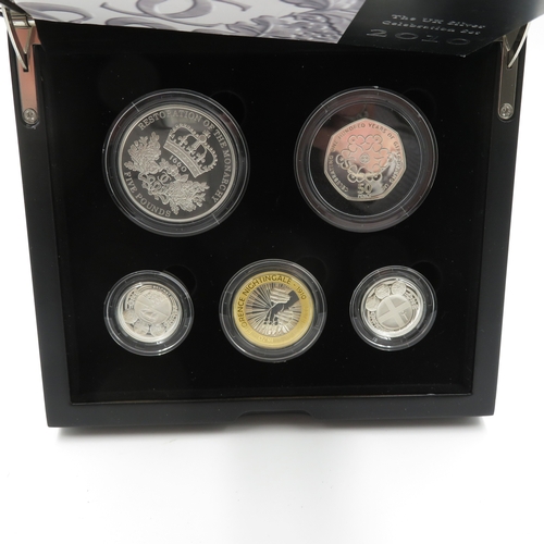 299 - The Royal Mint 2010 Silverproof 5 coin set