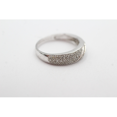 13 - 9ct white gold diamond ring (2.8g) Size N