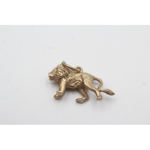 176 - 9ct gold lion charm pendant (2.9g)