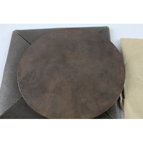 299 - WW1 Death Plaque, Card Holder & Envelope Named To Walter Bridge