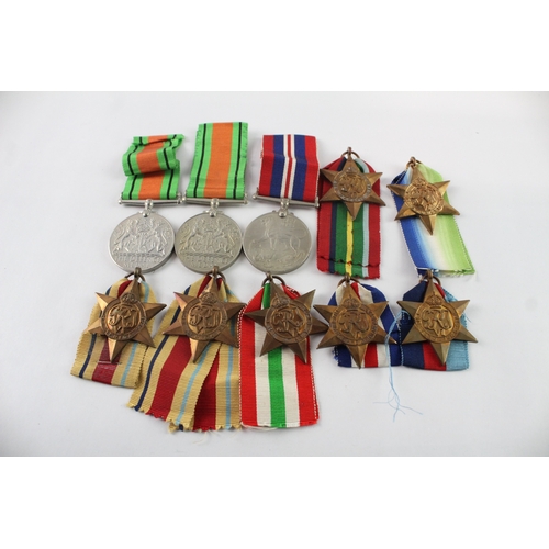 306 - WW2 Medals Inc Pacific, Atlantic, Africa, Italy Stars, Etc