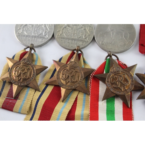 306 - WW2 Medals Inc Pacific, Atlantic, Africa, Italy Stars, Etc