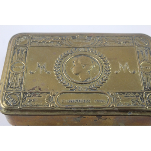 313 - WW1 1914 Christmas Princess Mary Tin  w/ War Time Sport Medal & War Medal
