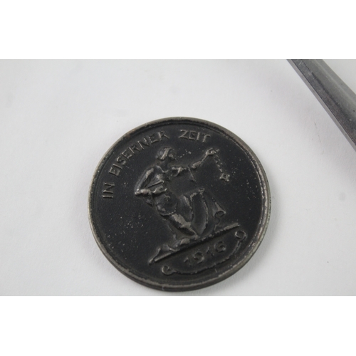 317 - WW2 German Kriegsmarine Forks & WW1 Gold For Steel Medal