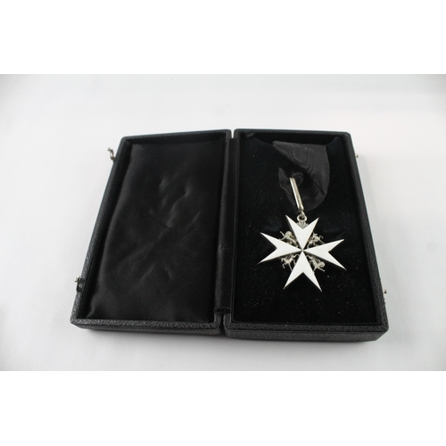 318 - Boxed Enamel Order Of St John Commander Neck Badge