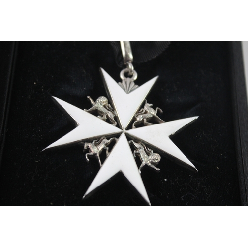 318 - Boxed Enamel Order Of St John Commander Neck Badge