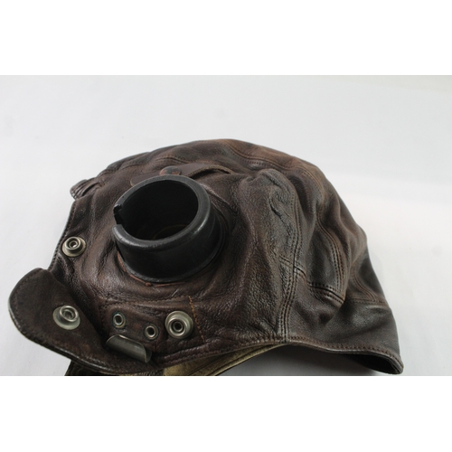 319 - WW2 Era C Type RAF Leather Flying Helmet Cap