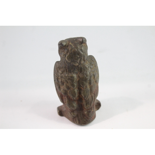 338 - Riverside Brass Cast Owl Statue 4 Inches Tall No Makers Mark