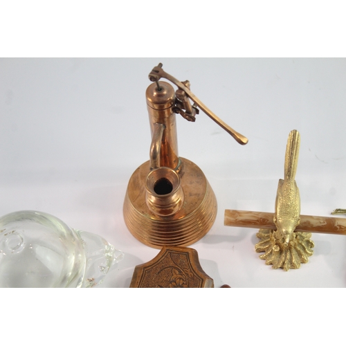 340 - Curio Collectables Vintage Inc Glass Inkwell Black Forest Pocket Watch Holder